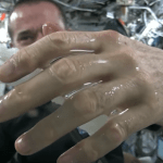 Wringing out a Water Soaked Washcloth in Space