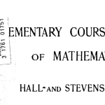 An Elementary Course of Mathematics by Henry Sinclair Hall pdf
