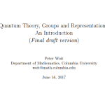 Quantum Theory Groups and Representations pdf