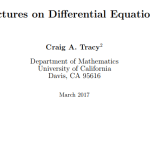 Lectures on Differential Equations pdf