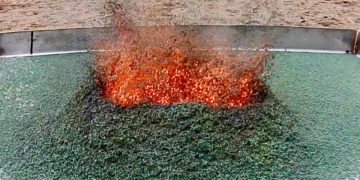 Chemical Volcano and Fire Blizzard with Chromium Oxide