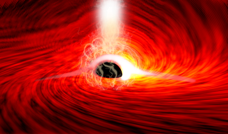 First Detection of Light from Behind a Black Hole