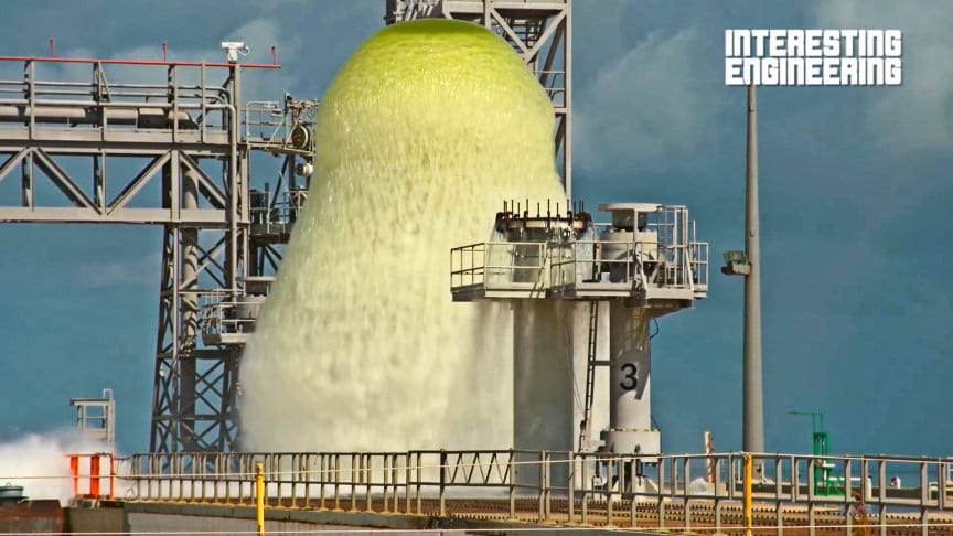 Why rockets eject half a million gallons of water